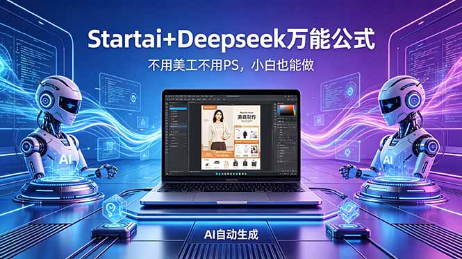 AI自动做电商详情页：Startai+Deepseek万能公式，不用美工不用PS，小白也能做-米壳知道—知识分享平台