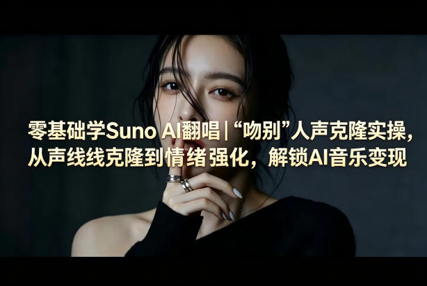 零基础学Suno AI翻唱｜《吻别》人声克隆实操，从声线克隆到情绪强化，解锁AI音乐变现-米壳知道—知识分享平台