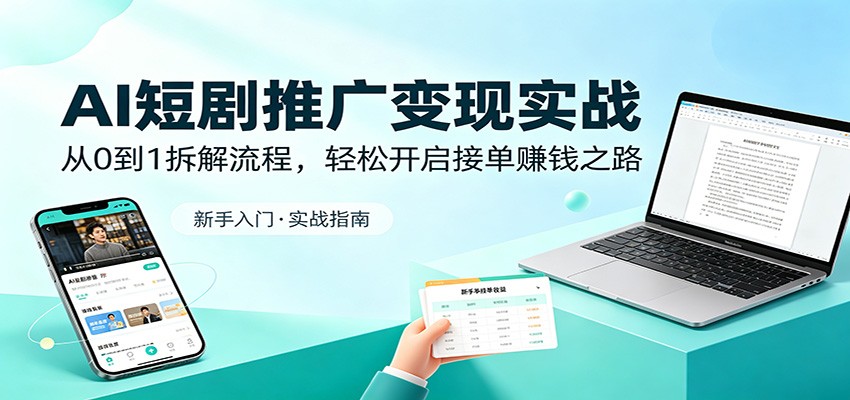 AI短剧推广变现实战：从0到1拆解流程，轻松开启接单赚钱之路-米壳知道—知识分享平台