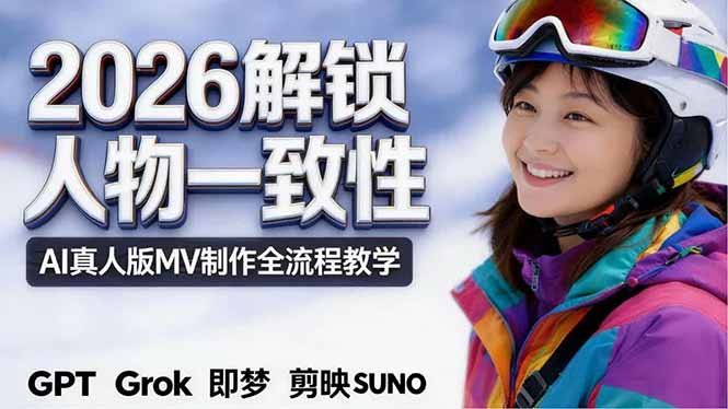 2026独创解锁人物一致性：AI真人版MV制作，不讲空话，不拼概念，全流程实操-米壳知道—知识分享平台