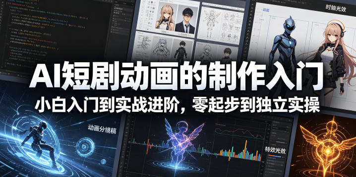 AI短剧动画的制作入门，小白入门到实战进阶，零起步到独立实操-米壳知道—知识分享平台