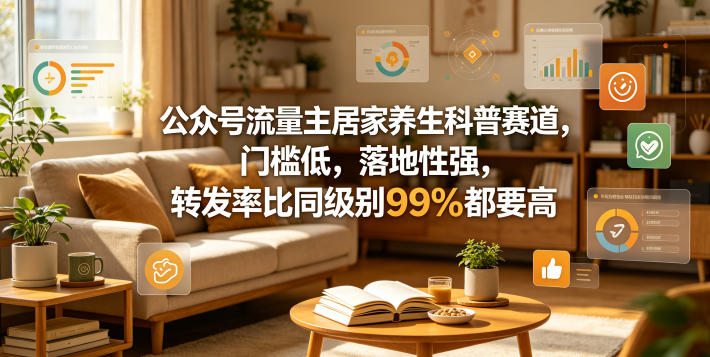 公众号流量主居家养生科普赛道，门槛低，落地性强，转发率比同级别99％都要高-米壳知道—知识分享平台