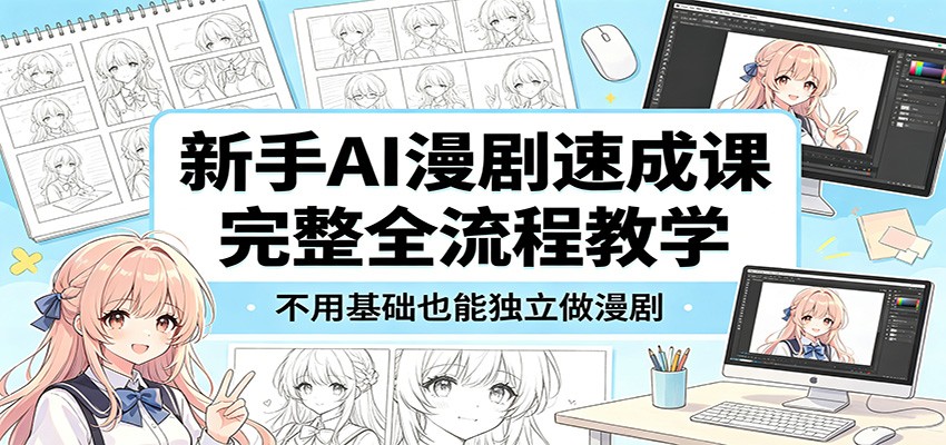 新手AI漫剧速成课：完整全流程教学，不用基础也能独立做漫剧-米壳知道—知识分享平台
