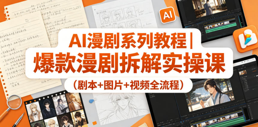 AI漫剧系列教程｜爆款漫剧拆解实操课(剧本+图片+视频全流程)-米壳知道—知识分享平台