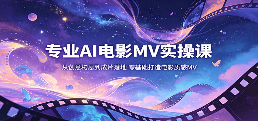 专业AI电影MV实操课：从创意构思到成片落地，零基础打造电影质感MV-米壳知道—知识分享平台