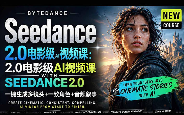 字节跳动的Seedance 2.0 AI电影视频生成制作教程，一键生成多镜头+一致角色+音频叙事-中英字幕-米壳知道—知识分享平台