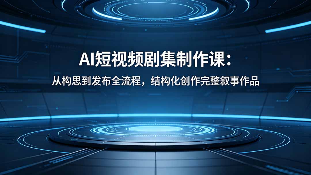 AI短视频剧集制作课：从构思到发布全流程，结构化创作完整叙事作品-米壳知道—知识分享平台