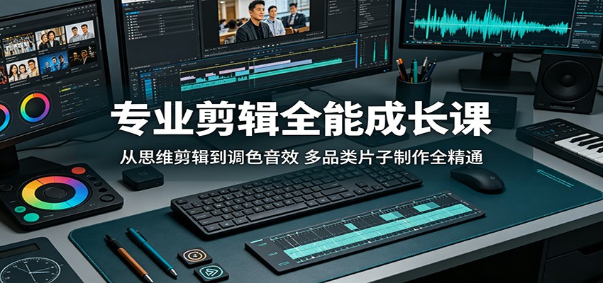 专业剪辑全能成长课：从思维剪辑到调色音效，多品类片子制作全精通-米壳知道—知识分享平台