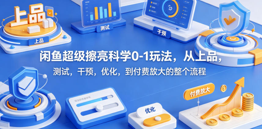 闲鱼超级擦亮科学0-1玩法，从上品，测试，干预，优化，到付费放大的整个流程-米壳知道—知识分享平台