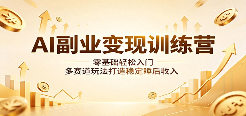AI副业变现训练营：零基础轻松入门，多赛道玩法打造稳定睡后收入-米壳知道—知识分享平台