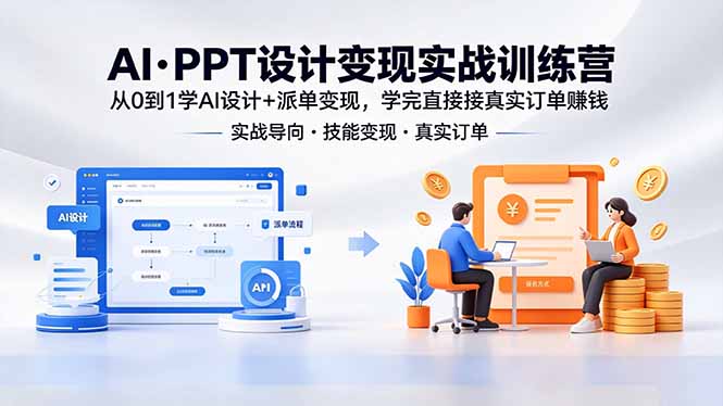 AI·PPT设计变现实战训练营，从0到1学AI设计+派单变现，学完直接接真实订单赚钱-米壳知道—知识分享平台