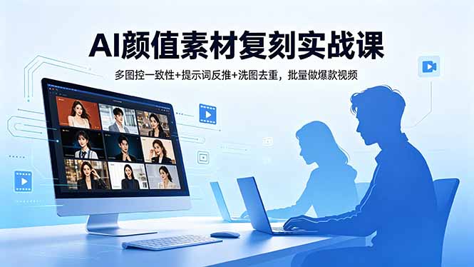 AI颜值素材复刻实战课，多图控一致性+提示词反推+洗图去重，批量做爆款视频-米壳知道—知识分享平台