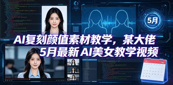 AI复刻颜值素材教学，某大佬5月最新AI美女教学视频，内含4月好物复刻教学-米壳知道—知识分享平台