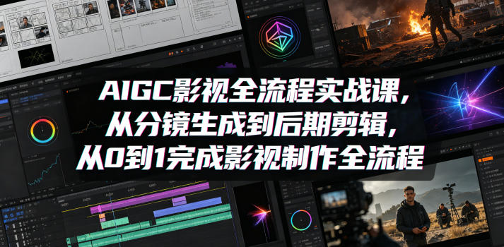 AIGC影视全流程实战课，从分镜生成到后期剪辑，从0到1完成影视制作全流程-米壳知道—知识分享平台