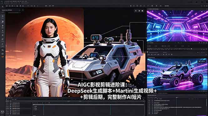 AIGC影视剪辑进阶课：DeepSeek生成脚本+Martini生成视频+剪辑后期，完整制作AI短片-米壳知道—知识分享平台