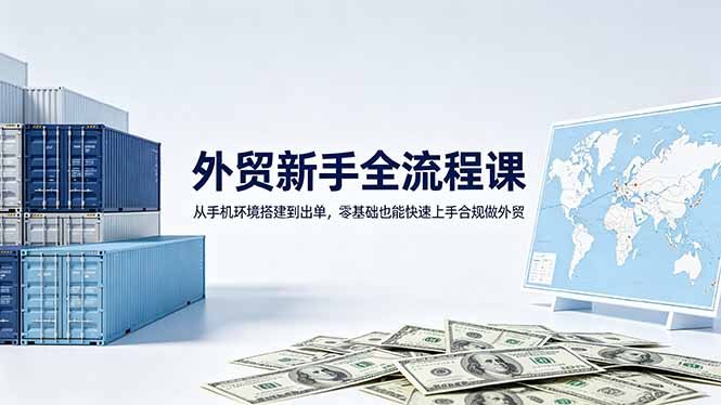 外贸新手全流程课：从手机环境搭建到出单，零基础也能快速上手合规做外贸-米壳知道—知识分享平台