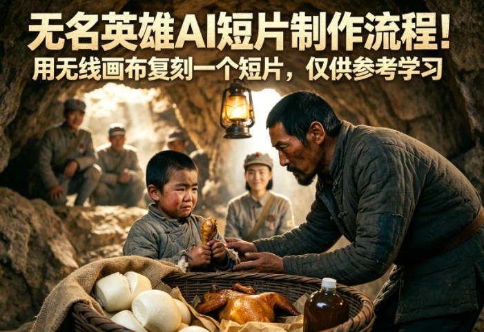 无名英雄AI短片制作流程！用无线画布复刻一个短片，仅供参考学习-米壳知道—知识分享平台