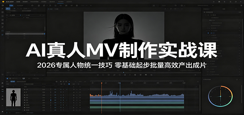 AI真人MV制作实战课：2026专属人物统一技巧，零基础起步批量高效产出成片-米壳知道—知识分享平台