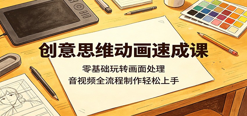 创意思维动画速成课：零基础玩转画面处理，音视频全流程制作轻松上手-米壳知道—知识分享平台