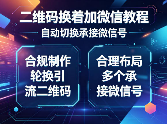 二维码换着加微信教程，自动切换承接微信号，合规制作轮换引流二维码，合理布局多个承接微信号-米壳知道—知识分享平台