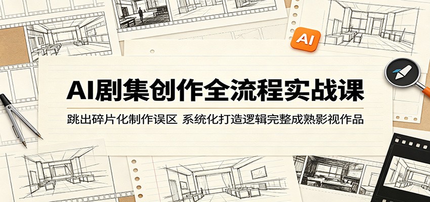 AI剧集创作全流程实战课：跳出碎片化制作误区，系统化打造逻辑完整成熟影视作品-米壳知道—知识分享平台