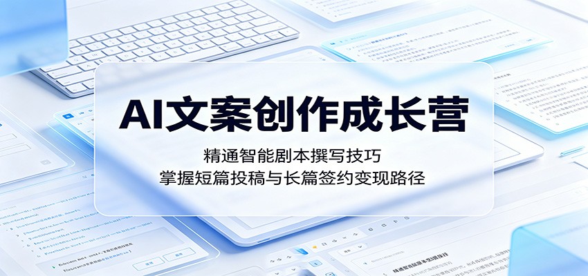 AI文案创作成长营：精通智能剧本撰写技巧，掌握短篇投稿与长篇签约变现路径-米壳知道—知识分享平台