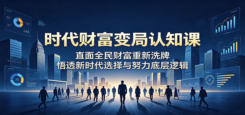 时代财富变局认知课：直面全民财富重新洗牌，悟透新时代选择与努力底层逻辑-米壳知道—知识分享平台