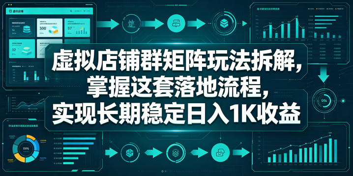 虚拟店铺群矩阵玩法拆解,掌握这套落地流程,实现长期稳定日入1K收益【揭秘】-米壳知道—知识分享平台