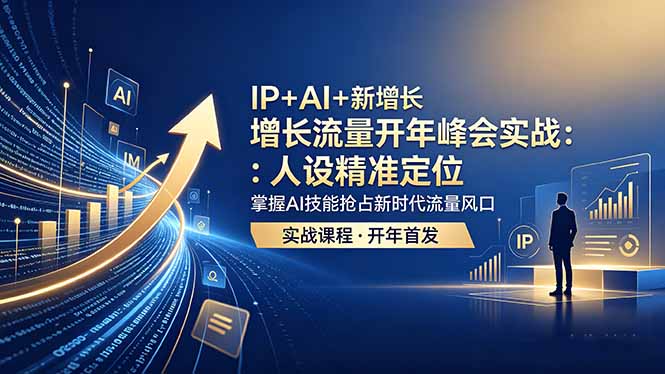 IP+AI+新增长 流量开年 峰会实战：人设精准定位 掌握AI技能抢占新时代流量风口-米壳知道—知识分享平台