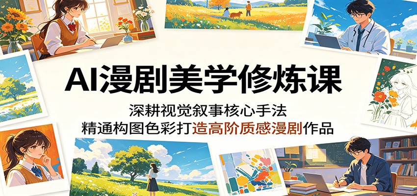 AI漫剧美学修炼课：深耕视觉叙事核心手法，精通构图色彩打造高阶质感漫剧作品-米壳知道—知识分享平台