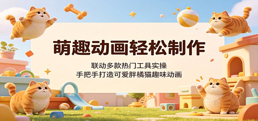 萌趣动画轻松制作，联动多款热门工具实操，手把手打造可爱胖橘猫趣味动画-米壳知道—知识分享平台