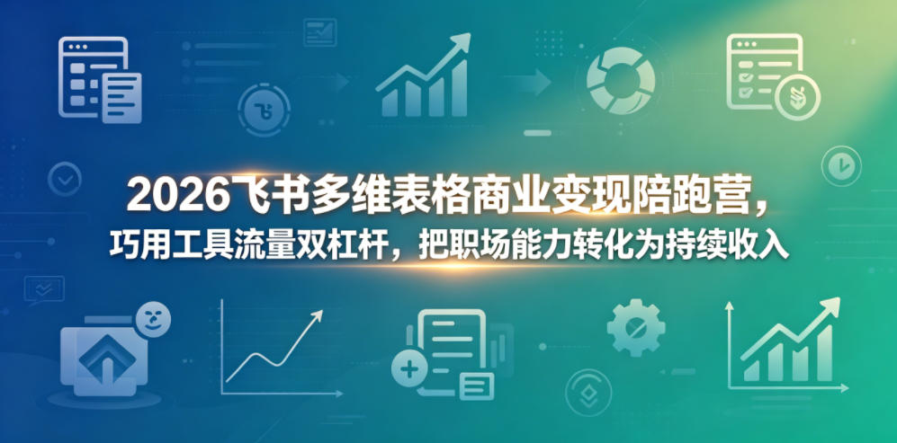 2026飞书多维表格商业变现陪跑营，巧用工具流量双杠杆，把职场能力转化为持续收入-米壳知道—知识分享平台