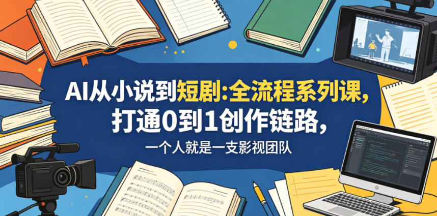 AI从小说到短剧全流程系列课,打通0到1创作链路,一个人就是一支影视团队-米壳知道—知识分享平台