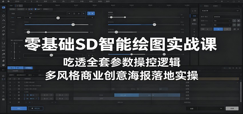 零基础SD智能绘图实战课：吃透全套参数操控逻辑，多风格商业创意海报落地实操-米壳知道—知识分享平台