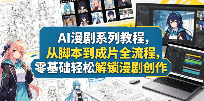 AI漫剧系列教程，从脚本到成片全流程，零基础轻松解锁漫剧创作-米壳知道—知识分享平台