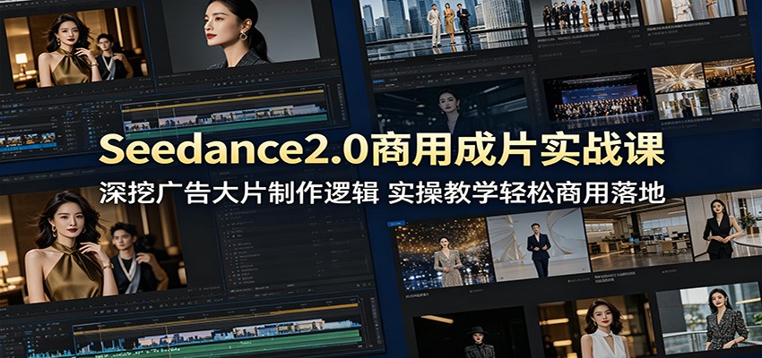 Seedance2.0商用成片实战课：深挖广告大片制作逻辑，实操教学轻松商用落地-米壳知道—知识分享平台