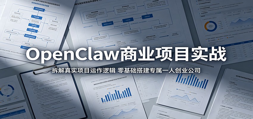OpenClaw商业项目实战：拆解真实项目运作逻辑，零基础搭建专属一人创业公司-米壳知道—知识分享平台