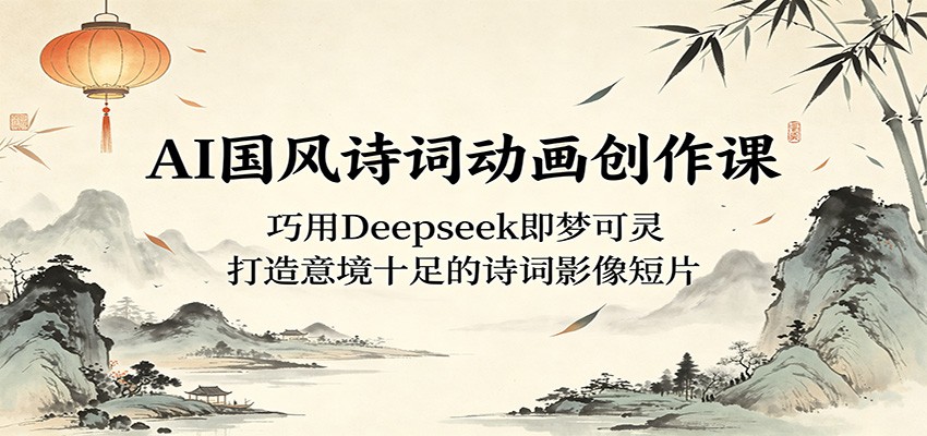 AI国风诗词动画创作课：巧用Deepseek即梦可灵，打造意境十足的诗词影像短片-米壳知道—知识分享平台