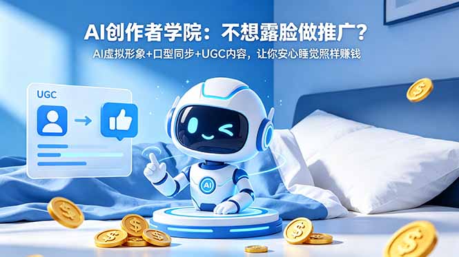 AI创作者学院：不想露脸做推广？AI虚拟形象+口型同步+UGC内容，让你安心睡觉照样赚钱-米壳知道—知识分享平台