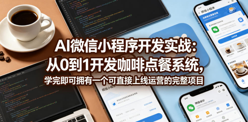 AI微信小程序开发实战：从0到1开发咖啡点餐系统，学完即可拥有一个可直接上线运营的完整项目-米壳知道—知识分享平台