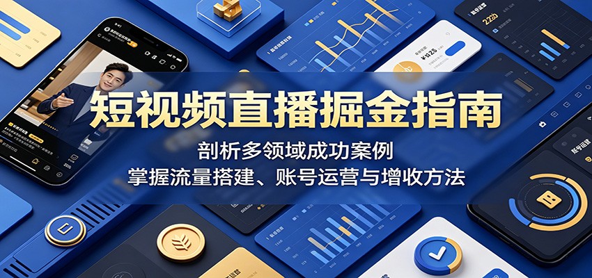 短视频直播掘金指南：剖析多领域成功案例，掌握流量搭建、账号运营与增收方法-米壳知道—知识分享平台