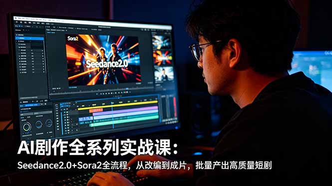 AI剧作全系列实战课：Seedance2.0+Sora2全流程，从改编到成片，批量产出高质量短剧-米壳知道—知识分享平台