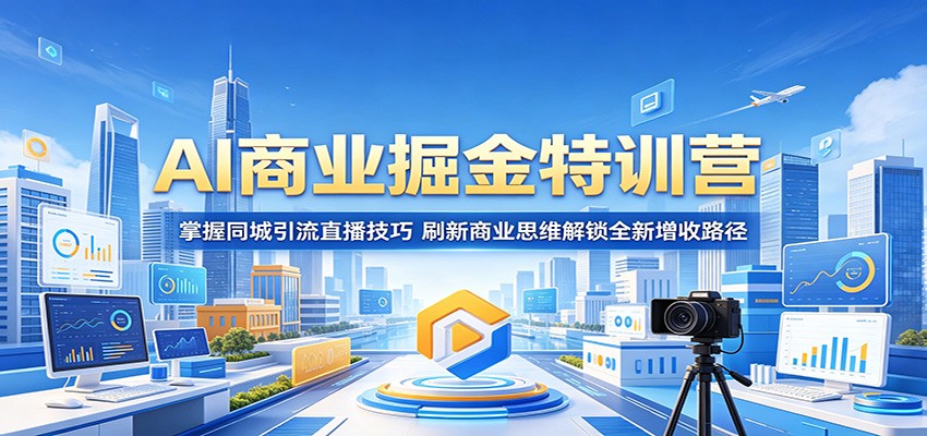AI商业掘金特训营:掌握同城引流直播技巧,刷新商业思维解锁全新增收路径-米壳知道—知识分享平台