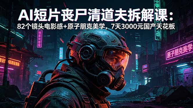 AI短片《丧尸清道夫》拆解课：82个镜头电影感+原子朋克美学，7天3000元国产天花板-米壳知道—知识分享平台