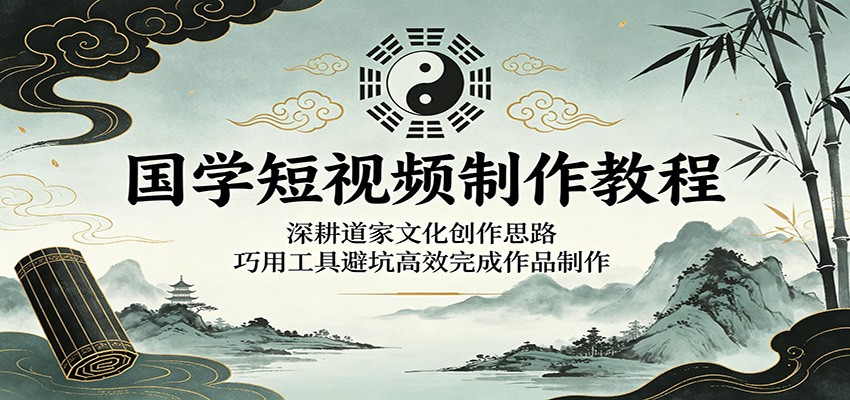 国学短视频制作教程：深耕道家文化创作思路，巧用工具避坑高效完成作品制作-米壳知道—知识分享平台