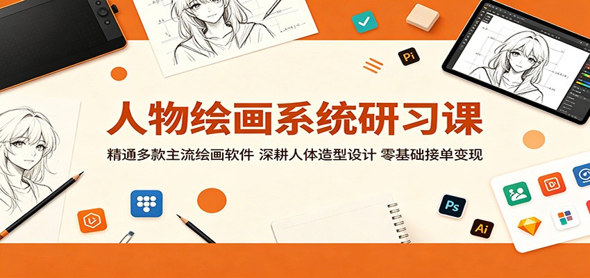 人物绘画系统研习课：精通多款主流绘画软件，深耕人体造型设计，零基础接单变现-米壳知道—知识分享平台