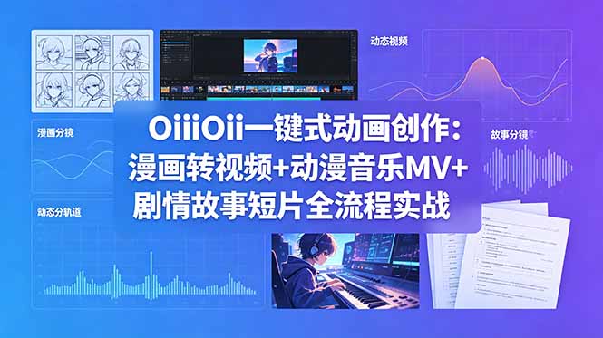 OiiOii一键式动画创作：漫画转视频+动漫音乐MV+剧情故事短片全流程实战-米壳知道—知识分享平台