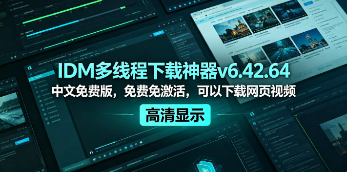 IDM多线程下载神器v6.42.64中文免费版，免费免激活，可以下载网页视频(例如飞书文档内的视频)-米壳知道—知识分享平台