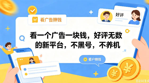 看一个广告一块钱，好评无数的新平台，不黑号，不养机，一撸几十块钱还是不错的【揭秘】-米壳知道—知识分享平台
