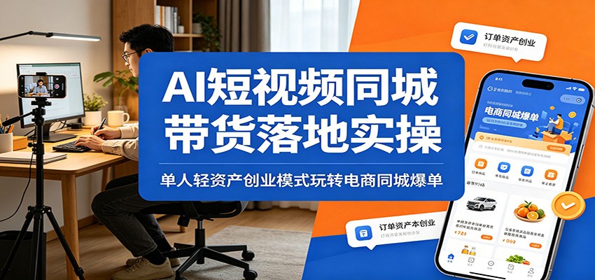 AI短视频同城带货落地实操:单人轻资产创业模式玩转电商同城爆单-米壳知道—知识分享平台
